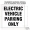 Rae Pavement Stencil, Message, Electric Car Logo, 44 in Character Height, Highway Gothic Font, White STL-108-90832 - alternate 3