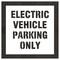 Rae Pavement Stencil, Message, Electric Car Logo, 44 in Character Height, Highway Gothic Font, White STL-108-90832 - alternate 1