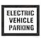 Rae Pavement Stencil, Message, Electric Car Logo, 29 in Character Height, Highway Gothic Font, White STL-116-90834 - alternate 1
