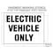 Rae Pavement Stencil, Message, Electric Car Logo, 37 in Character Height, Highway Gothic Font, White STL-116-91031 - alternate 3