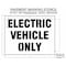 Rae Pavement Stencil, Message, Electric Car Logo, 37 in Character Height, Highway Gothic Font, White STL-108-91031 - alternate 2