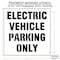Rae Pavement Stencil, Message, Electric Car Logo, 55 in Character Height, Highway Gothic Font, White STL-116-91032 - alternate 2
