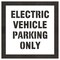 Rae Pavement Stencil, Message, Electric Car Logo, 55 in Character Height, Highway Gothic Font, White STL-116-91032 - alternate 1