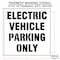 Rae Pavement Stencil, Message, Electric Car Logo, 55 in Character Height, Highway Gothic Font, White STL-108-91032 - alternate 3