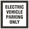 Rae Pavement Stencil, Message, Electric Car Logo, 55 in Character Height, Highway Gothic Font, White STL-108-91032 - alternate 1
