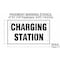 Rae Pavement Stencil, Message, Electric Car Logo, 22 in Character Height, Highway Gothic Font, White STL-116-91033 - alternate 3