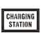 Rae Pavement Stencil, Message, Electric Car Logo, 22 in Character Height, Highway Gothic Font, White STL-116-91033 - alternate 1