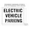 Rae Pavement Stencil, Message, Electric Car Logo, 38 in Character Height, Highway Gothic Font, White STL-108-91034 - alternate 2