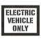 Rae Pavement Stencil, Message, Electric Car Logo, 47 in Character Height, Highway Gothic Font, White STL-116-91231 - alternate 1