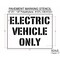 Rae Pavement Stencil, Message, Electric Car Logo, 47 in Character Height, Highway Gothic Font, White STL-108-91231 - alternate 2