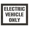 Rae Pavement Stencil, Message, Electric Car Logo, 47 in Character Height, Highway Gothic Font, White STL-108-91231 - alternate 1