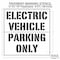 Rae Pavement Stencil, Message, Electric Car Logo, 62 in Character Height, Highway Gothic Font, White STL-108-91232 - alternate 3