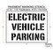 Rae Pavement Stencil, Message, Electric Car Logo, 46 in Character Height, Highway Gothic Font, White STL-116-91234 - alternate 3
