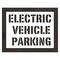 Rae Pavement Stencil, Message, Electric Car Logo, 46 in Character Height, Highway Gothic Font, White STL-116-91234 - alternate 1