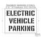 Rae Pavement Stencil, Message, Electric Car Logo, 46 in Character Height, Highway Gothic Font, White STL-108-91234 - alternate 3