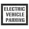 Rae Pavement Stencil, Message, Electric Car Logo, 46 in Character Height, Highway Gothic Font, White STL-108-91234 - alternate 1