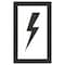 Rae Pavement Stencil, Symbol, Electric Car Logo, 24 in Character Height, Not Applicable Font, White STL-108-52422 - alternate 1