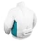 Makita Cordless Fan Jacket, Polyester, Compressed Air, Up to 12 hr Max Cooling Time, Zipper Closure, White DFJ201Z2XL - alternate 3
