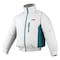 Makita Cordless Fan Jacket, Polyester, Compressed Air, Up to 12 hr Max Cooling Time, Zipper Closure, White DFJ201Z2XL - alternate 1