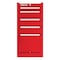 Kennedy K1800 Series Side Cabinet, 5 Drawer, Red, Steel, 13-1/2 in W x 18 in D x 29 in H 185XR - alternate 1