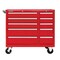 Kennedy K1800 Series Rolling Tool Cabinet, 10 Drawer, Red, Steel, 39-1/2 in W x 18 in D x 35 in H 310XR - alternate 1