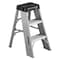 Louisville Step Stand, 3 Steps, 375 lb Load Capacity, 36 in Overall Height, Aluminum, Silver AY8003 - alternate 1