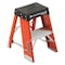 Louisville Step Stand, 2 Steps, 375 lb Load Capacity, 24 in Overall Height, Fiberglass, Orange/Silver FY8002 - alternate 1
