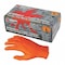 Mcr Safety NitriShield with Grippaz, Nitrile Disposable Gloves, 6 mil Palm, Powder-Free, M, 100 PK, Orange 6016OM - alternate 1