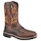 Justin Original Workboots Men's Western Boot, 9 EE, Steel Toe, 11 in H, Brown, WK4690 SE4690 - alternate 1