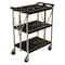 Carlisle Foodservice Fold N Go Cart 15 in x 21 in - Black, Polyethylene, 350 lb Load Capacity, 3 Shelves, 29-1/2 in L SBC152103 - alternate 1