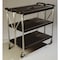Carlisle Foodservice Fold N Go Cart 20 in x 31 in - Black, Polyethylene, 350 lb Load Capacity, 3 Shelves, 40 in L SBC203103 - alternate 1