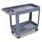 Carlisle Foodservice Polypropylene, Small Bin Top Utility Cart, Gray, 33-1/2 in H x 17-1/4 in W, 2 Shelves, Gray UC401823 - alternate 1