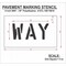 Rae Pavement Stencil, Way, STL-108-70610 STL-108-70610 - alternate 3