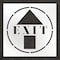 Rae Pavement Stencil, Exit With Arrow, STL-108-14805 STL-108-14805 - alternate 1