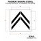 Rae Pavement Stencil, Symbol, Bike Lane Chevron, 40 in Character Height, Not Applicable Font, Clear STL-108-5120 - alternate 3