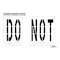 Rae Pavement Stencil, Do Not, STL-108-79635 STL-108-79635 - alternate 3