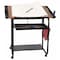 Flash Furniture Mobile Draft Table, 35-1/4" W, 31-1/4" H, Laminate Cherry NAN-JN-2739-GG - alternate 1