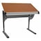 Flash Furniture Adjustable Table, 45.25" W, 28.25" L, 47.75" H, Laminate Top, Red NAN-JN-2433-GG - alternate 1