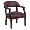 Flash Furniture Traditional Luxurious Conference Chair, Burgundy Seat, Wood Back, 24" W 27" L 31-1/2" H B-Z105-LF19-LEA-GG - alternate 1