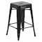 Flash Furniture 24" High Backless Black Metal Counter Height Stool CH-31320-24-BK-GG - alternate 1