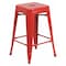 Flash Furniture 24" High Backless Red Metal Counter Height Stool CH-31320-24-RED-GG - alternate 1