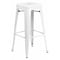 Flash Furniture 30" High No Back White Metal Barstool Square Seat CH-31320-30-WH-GG - alternate 1