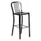 Flash Furniture 30" High Black Metal Barstool with Slat Back CH-61200-30-BK-GG - alternate 1