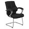 Flash Furniture Contemporary Side Reception Chair, Black Seat, Gray Back, 25 1/4" W 27-1/2" L 38-3/4" H H-9637L-3-SIDE-GG - alternate 1