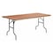 Flash Furniture Rectangle Folding Table, 36" W, 72" L, 30" H, Wood Top, Wood Grain XA-3672-P-GG - alternate 1