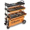 Beta C27S Tool Trolley, 3 Drawer, Orange, Sheet Metal, 27 in W x 12 in D x 39 in H C27 S - alternate 1