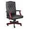 Boss Executive Chair, Wood Base, Overall 47" H B905-BK - alternate 1