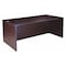 Boss Desk Shell Office Desk Shell, 36" D X 29" H, 71" W X Wood, Mocha N101-MOC - alternate 1
