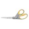 Westcott Titanium Bonded Scissors, 8" Long, 3.5" Cut Length, Crane-Style Gray/Yellow Handle 13731 - alternate 1