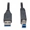 Tripp Lite USB 3.0 Cable, SuperSpeed, AB M/M, 6ft U322-006-BK - alternate 1